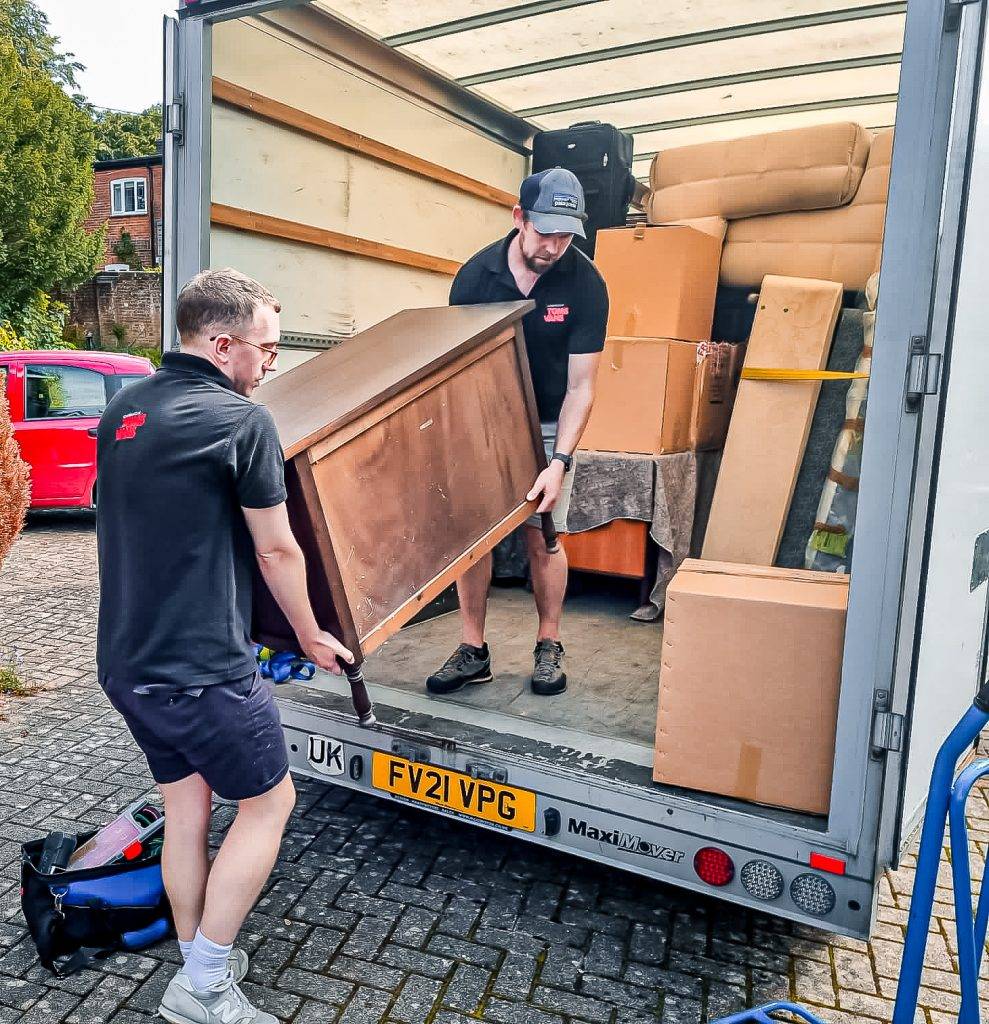 Cam & Chris helping another Tom’s Vans customer in Bristol - Bristol’s friendliest professional removals service