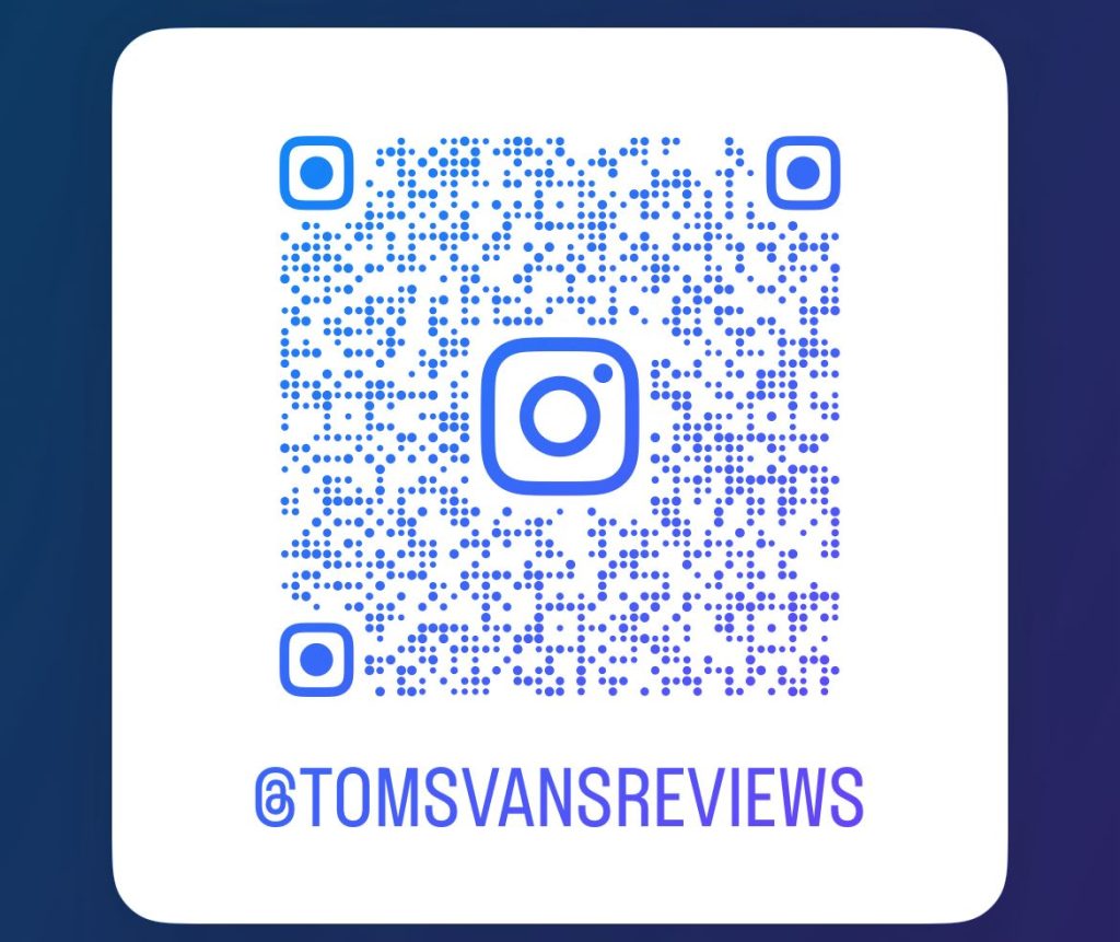 Follow Tom's Vans Instagram Reviews by scanning this QR code - keep up to date with the latest customer reviews and feedback on Tom's Vans Removals Bristol